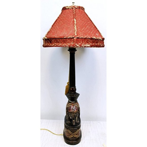 VTG Underwriters Laboratories 31" Lamp Circus Elephant Animal Rustic Resin Base - Picture 6 of 16